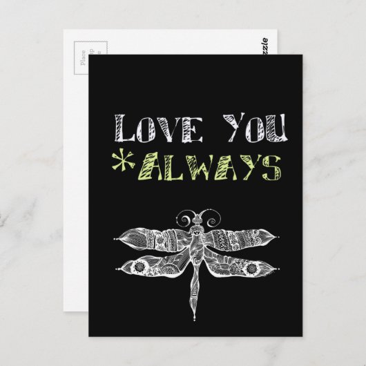 Liefde u altijd Bord Briefkaart (Voorkant / Achterkant)