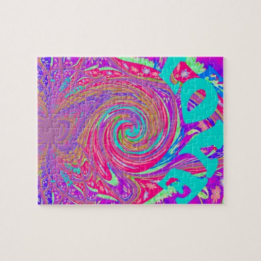 Liefde U bewaart de datum Grafische tekst Kunstont Legpuzzel (Horizontaal)