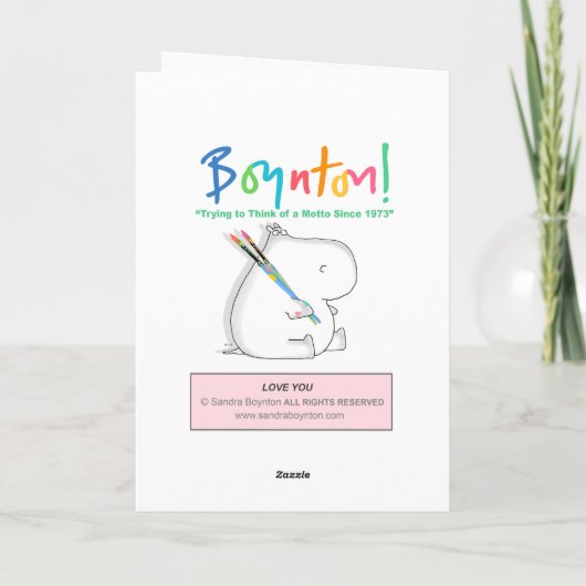 LIEFDE U Boynton kittycat Kaart (Achterkant)