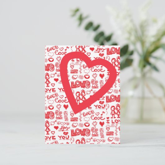 liefde u briefkaart (Staand voorkant)