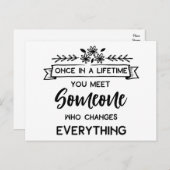 Liefde U citeert U denkt aan u Miss U Friendship Aankondigingskaart (Voorkant / Achterkant)