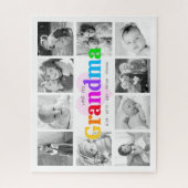 Liefde u Grootma Colorful Modern 10 Foto Collage Legpuzzel (Verticaal)
