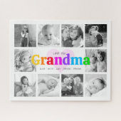 Liefde u Grootma Colorful Modern 10 Foto Collage Legpuzzel (Horizontaal)