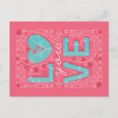 LIEFDE U/het Briefkaart van de Valentijnsdag (Voorkant)