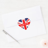 Liefde U.K.-Union Jack Flag Hart Sticker (Envelop)