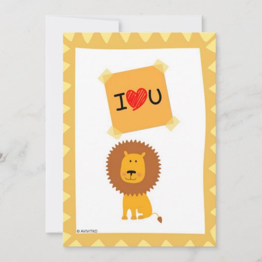 liefde u kaart cute dieren (Voorkant)