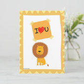 liefde u kaart cute dieren (Staand voorkant)
