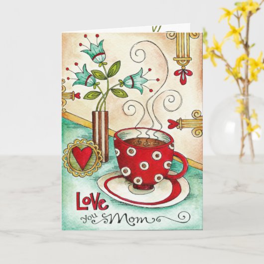 Liefde u Mamma… De Kaart van het moederdag (Gele Bloem)