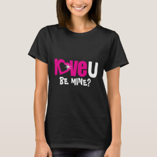 Liefde U-naam is mijn vonk roze witte harttop T-shirt