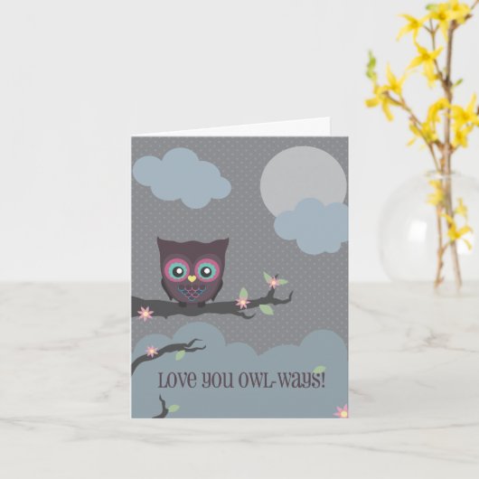 Liefde u uil-Manieren! Kaart (Gele Bloem)