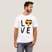 Liefde - Ugandese vlag T-shirt (Voorkant volledig)