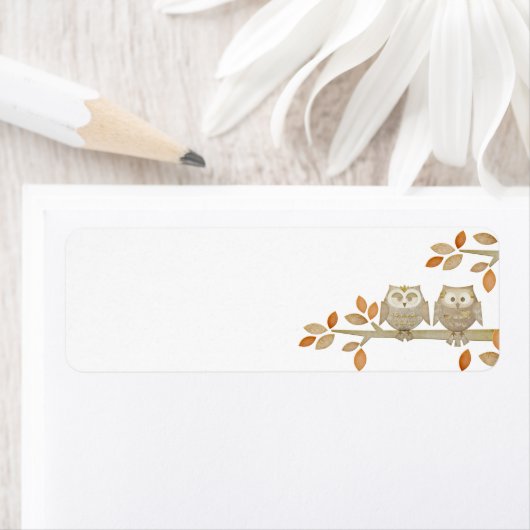 Liefde Uilen in Tree Label (Insitu)