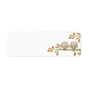 Liefde Uilen in Tree Label