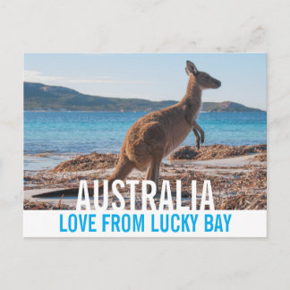 Liefde uit Australië Kangaroo Lucky Bay Foto Briefkaart