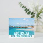 Liefde uit Australië: strand landschap paradijs Briefkaart (Staand voorkant)