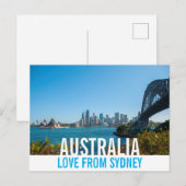 Liefde uit Australië Sydney Harbour Bridge Opera Briefkaart (Voorkant / Achterkant)