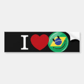 Liefde uit Brazilië: glimlachend gezicht Bumpersticker (Voorkant)
