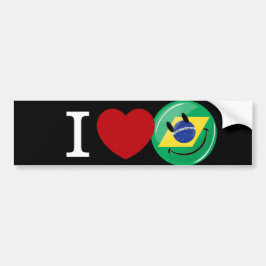 Liefde uit Brazilië: glimlachend gezicht Bumpersticker