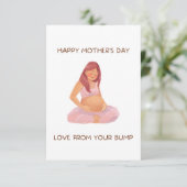 Liefde uit je buik: Een Moederdag-berichtKaart (Staand voorkant)