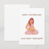 Liefde uit je buik: Een Moederdag-berichtKaart (Voorkant / Achterkant)