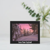 Liefde uit Lapland sunset briefkaart (Staand voorkant)