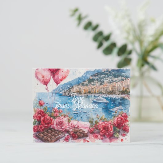 Liefde uit Monaco Feestdagenkaart (Staand voorkant)