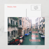 "LIEFDE UIT VENEZIA" GRACHTENSCENE BRIEFKAART (Voorkant / Achterkant)