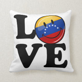Liefde uit Venezuela glimlachende vlag Kussen