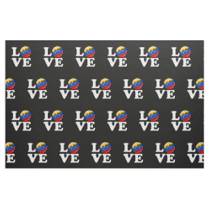Liefde uit Venezuela glimlachende vlag Stof