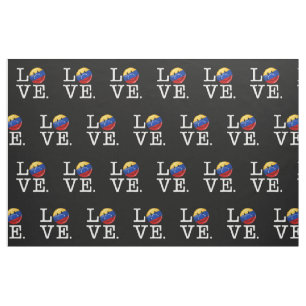 Liefde uit Venezuela glimlachende vlag Stof