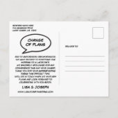 LIEFDE Uitgesteld Datum Gewijzigd Comic Book Pop A Aankondigingskaart (Achterkant)