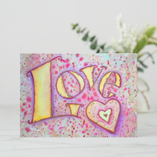 Liefde uitnodigingen, uitnodigingen of aankondigin (Staand voorkant)