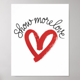 Liefde uitstralen Laat Meer Liefde zien Sticker  Poster