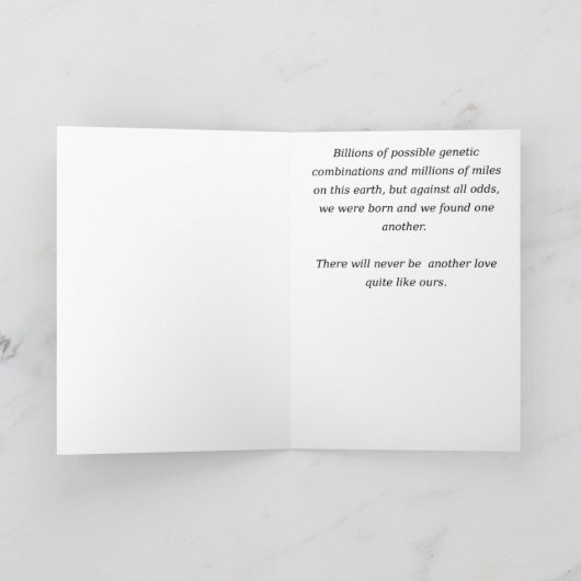 Liefde uniek als wij kaart (Binnen)