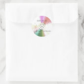 LIEFDE Unieke Moderne Retro CD Trouwgunst Ronde Sticker (Tas)