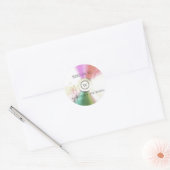 LIEFDE Unieke Moderne Retro CD Trouwgunst Ronde Sticker (Envelop)