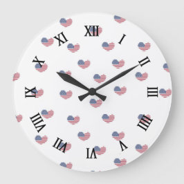 Liefde usa patroon grote klok