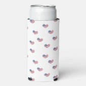 Liefde usa patroon wit seltzer blikjeskoeler (Seltzer Voorkant)