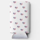 Liefde usa patroon wit seltzer blikjeskoeler (Achterkant)