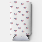 Liefde usa patroon wit seltzer blikjeskoeler (Voorkant)