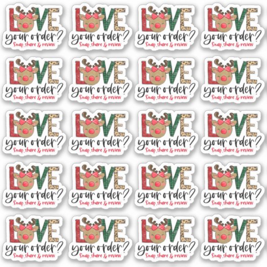 Liefde uw bestelling magnetisch delen kerstmis met sticker (Voorkant)