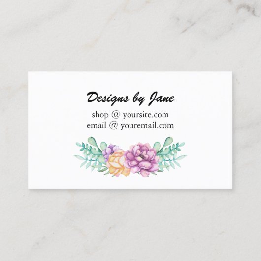 Liefde uw bestelling voor kleine bedrijven Kaart i Visitekaartje (Achterkant)