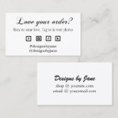 Liefde uw bestelling voor kleine bedrijven Kaart i Visitekaartje (Voorkant / Achterkant)