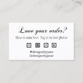 Liefde uw bestelling voor kleine bedrijven Kaart i Visitekaartje (Voorkant)