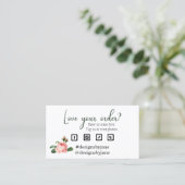 Liefde uw bestelling voor kleine bedrijven Kaart i Visitekaartje (Staand voorkant)