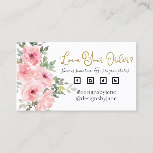 Liefde uw bestelling voor kleine bedrijven Kaart i Visitekaartje (Voorkant)