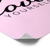 Liefde uw eigen citaat over geluk poster (Hoek)