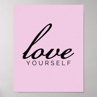 Liefde uw eigen citaat over geluk poster