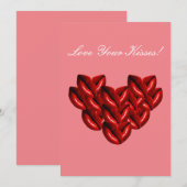 Liefde uw Kisses Valentijnsdag Kaart (Voorkant / Achterkant)