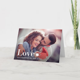 Liefde | Uw persoonlijke foto en een hart Feestdagen Kaart